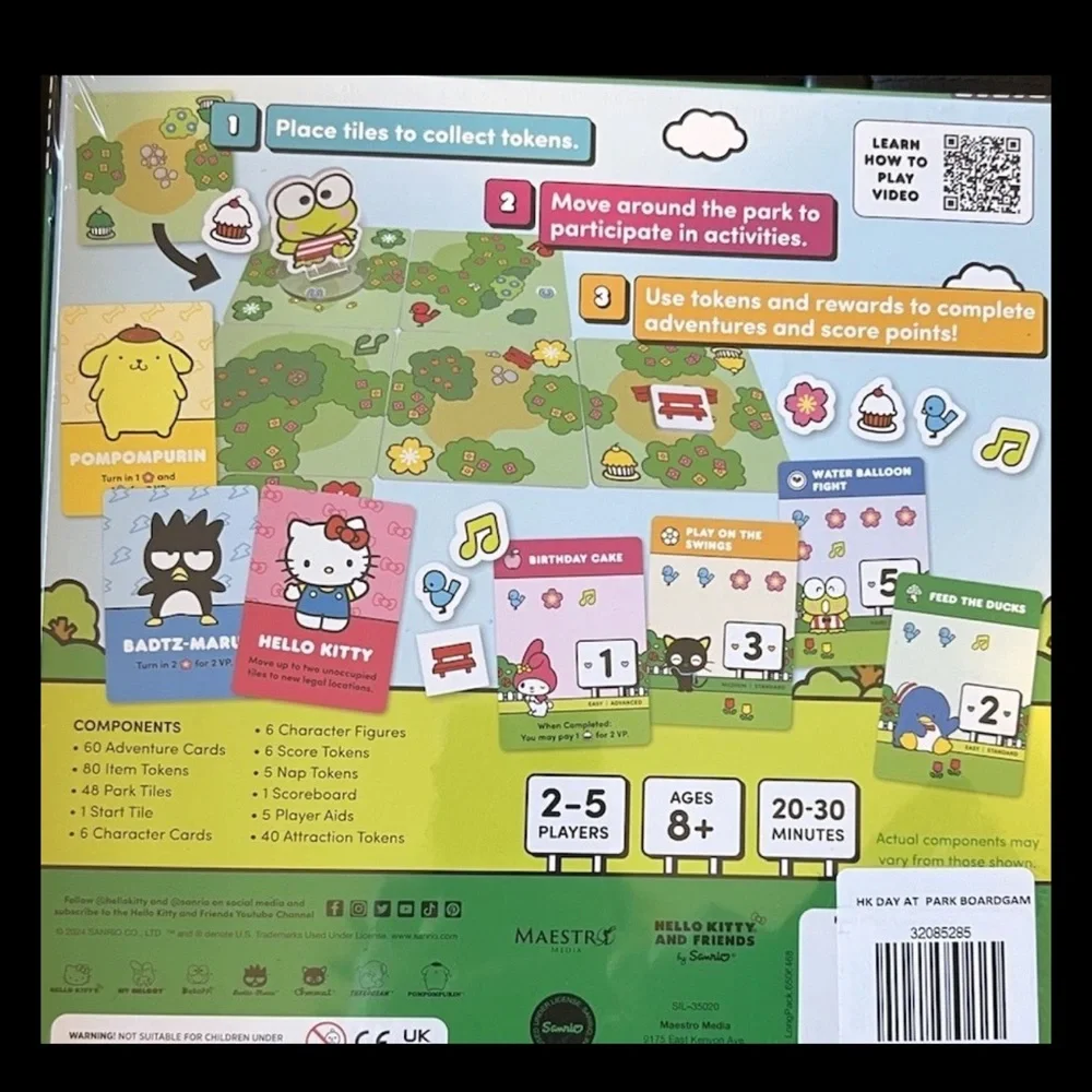 Hello Kitty Day at the Park Board Game for Ages 8+
